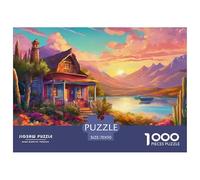 House 1000 Pieces Jigsaw Charming Street View Town Puzzle for Kids Adults, Educational Brain Training & UK Family Game 70x50cm/1000pcs