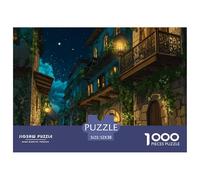 House 1000 Pieces Premium Jigsaw Charming Street View Town Puzzle, Gift for Children Adults, Educational Cognitive Training & British Leisure Game 52x38cm/1000pcs