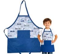 HOUSE ART LIFE Tablier Cuisine Enfant, 100% Coton, Tablier avec Poche pour Enfants Filles et Garçons, Idéal pour Cuisine, Jardinage, Poterie et Loisirs Créatifs, Tablier peinture enfant