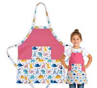 HOUSE ART LIFE Tablier Cuisine Enfant, 100% Coton, Tablier avec Poche pour Enfants Filles et Garçons, Idéal pour Cuisine, Jardinage, Poterie et Loisirs Créatifs, Tablier peinture enfant
