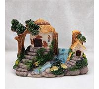 House Building Statue Sculpture Aquarium Fish Tank Landscape Statette Figurine Home Intérieur Décoration Ornements Decoration Shooting Props, 2 Art Collection