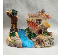 House Building Statue Sculpture Aquarium Fish Tank Landscape Statette Figurine Home Intérieur Décoration Ornements Decoration Shooting Props, 2 Art Collection