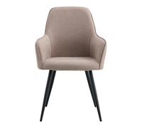 House Chaise de salle à manger Nordic Harbo - coloris pierre, pieds noirs HN1231