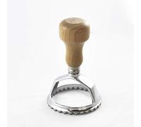 HOUSE COLLECTION, Moule à pâtes et raviolis Rond Manche Bois Acier Inoxydable 6 cm