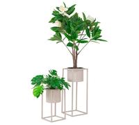 House Collection Set Cache-Pot avec Support Jonna Beige - 2 Pièces