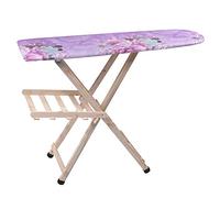 HOUSE COLLECTION Table à Repasser, Sirio, Bois Clair, Hauteur réglable, Plaque Repose-Fer, 121 x 41 x 80 cm