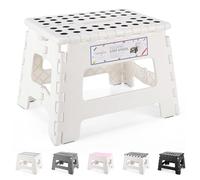 HOUSE DAY 22cm Tabouret Pliable pour Enfant - Marche Pied Enfant Pliable Tabouret en Plastique Chaise Pliante Tabouret Pliable Tabouret étape Tabouret Pied Tabouret pour Enfants (Blanc)