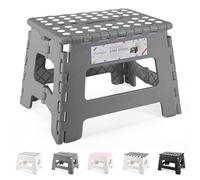 HOUSE DAY 22cm Tabouret Pliable pour Enfant - Marche Pied Enfant Pliable Tabouret en Plastique Chaise Pliante Tabouret Pliable Tabouret étape Tabouret Pied Tabouret pour Enfants (Gris)