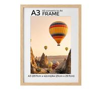 HOUSE DAY Cadre photo A3 pour certificat avec feuille de plexiglas transparente, cadre en bois A3 pour mariage ou famille, 29,7 x 42 cm