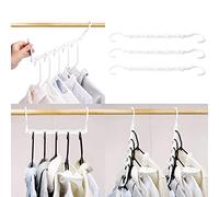 HOUSE DAY Lot de 10 Cintres Magiques Organisateur de Cintre Garde-Robe Rangement pour Vêtements Gain de Place dans Les Placard Blanc 38CM Long