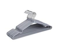 HOUSE DAY Lot de 20 Cintres en Métal et Plastique - Économise de l'Espace pour Vêtements et Chemises - Robustes, Antidérapants, en Caoutchouc pour Adultes