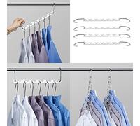 HOUSE DAY Lot de 4 cintres magiques pour placard - Gain de place - Cintres magiques pour vêtements - Cintres chromés lourds - Design mis à jour - 26 cm de long