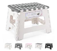HOUSE DAY Marchepied pliable de 22,9 cm, robuste avec poignée de transport, marche pliable avec surface antidérapante pour enfants et adultes, design portable pour cuisine, salle de bain, camping
