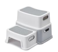 HOUSE DAY Marchepied pour enfant - 2 marches (hauteur 25 cm) - Avec pieds antidérapants - Pour salle de bain - Tabouret de toilette - Anti-basculement