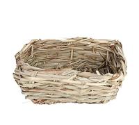 House de Lapin de l'herbe écologique et Portable pour Hamster, Cochon d'Inde, Lapin, Chaud en Hiver et Plus Frais en été, Excellent Lit de Tapis de Jouet à Mâcher avec Matériau