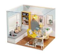 House de s Miniatures - Papier en Bois de Tissu Miniature House Building Room | Étude de Cuisine 3D Modèle de Puzzle de Puzzle | Bricolage kit miniaturée
