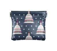 House Design Star 4th of Juillet Independence Day Porte-monnaie en cuir pour femme Mignon Organisateur d'articles personnels pour filles femmes