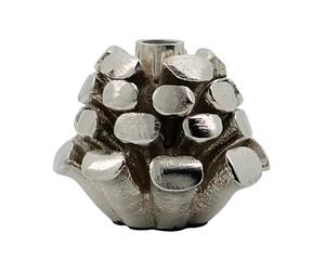 House Doctor Bougeoir Pine Cone Ø7.5 cm Argent antique