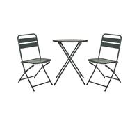 House Doctor Ensemble café Helo avec 2 chaises Vert