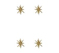 House Doctor Étoile de sapin Spike Ø7.5 cm lot de 4 Paillettes en laiton brun