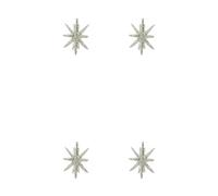 House Doctor Étoile de sapin Spike Ø7.5 cm lot de 4 Paillettes laiton argenté
