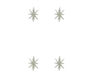 House Doctor Étoile de sapin Spike Ø7.5 cm lot de 4 Paillettes laiton argenté