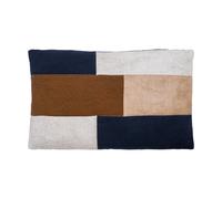 House Doctor Housse de coussin Patch 30x50 cm Noir-sable-brun