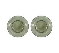 House Doctor - Lot de 2 assiettes à déjeuner Rain - Vert (262681011)