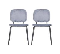 House Doctor Lot de 2 chaises Comma gris