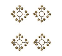 House Doctor Manchettes pour bougies Star lot de 4 Doré
