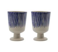 House Doctor Mug sur pied Diva 25 cl. lot de 2 Off white-Bleu