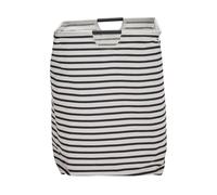 House Doctor Panier à linge Stripes Noir-blanc