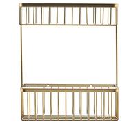 House Doctor Panier de bain en laiton brossé, L : 28 cm, l : 11 cm, H : 9,5 cm