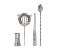 House Doctor Set de bar Kett. 4 pièces Silver finish