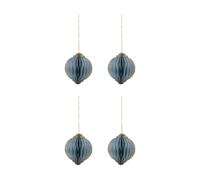 House Doctor Suspension de Noël Alsta lot de 4 Bleu clair. Ø10 cm