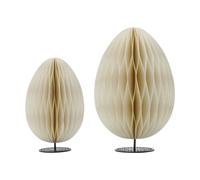 House Doctor Suspension/décoration d'œufs de Pâques Eggs 2 pièces Off-white