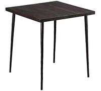 Table de repas en bois de manguier noir, table haute, carrée, 2 places, pieds en fer brut - House Doctor, Slated - 70x70x76 cm