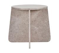 Table d'appoint en marbre beige, carrée, antidérapante - House Doctor, Marb - 48x48x40 cm