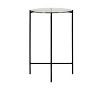 House Doctor Table d'appoint Tamu Ø32x50 cm Noir-verre