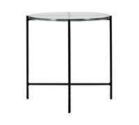 House Doctor Table d'appoint Tamu Ø40x40 cm Noir-verre