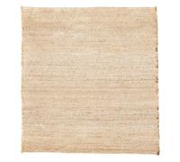 Tapis en fibres naturelles beige, carré, uni, handloom - House Doctor, Mara - 180x180 cm