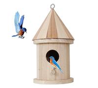 House d'oiseau en Bois Suspendu Bricolage extérieur de Style Minimaliste Minimaliste Protecteur de nichoir à nichoir pour Le Balcon Jardin, Porte Ronde, nichoirs