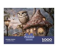 House Family Interactive Jigsaw The Hut at The Feet of The Owl Puzzle 1000 Pieces, Educational for Children Adults, British Leisure & Brain Exercise 70x50cm/1000pcs