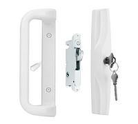 House Guard Ensemble de poignée de porte de terrasse blanche avec serrure à cylindre, convient pour les serrures de porte coulissante de rechange de 8,6 à 4,6 cm. Des choix qui ajoutent une touche