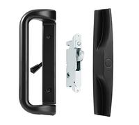 House Guard Ensemble de poignée de porte de terrasse noire avec serrure à mortaise, convient pour les serrures de porte coulissante de rechange de 8,6 à 4,6 cm. Des choix qui ajoutent une touche