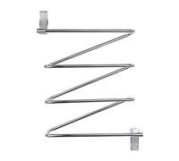 House & Homestyle Glimmer Porte-Serviettes de Salle de Bain chromé élégant en Zigzag avec Pierres en Cristal synthétique étincelantes, Peut contenir 4 Serviettes - Argent