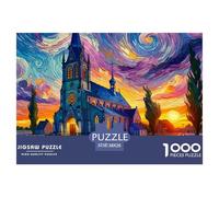 House Jigsaw A Quaint Church Puzzle 1000 Pieces, Educational for Children Adults, British Brain Teaser & Interactive Toy 38x26cm/1000pcs