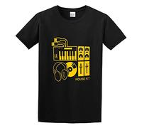 House Kit Radio Funky Groove Groovy Club DJ Music Music Electronic Techno Unisex T-Shirt Printed Tee Black Mens Top Shirt L