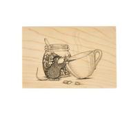 House-Mouse Brew-Tiful Day Tampon en bois