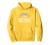 House Music Detroit Militia Graphic pour Homme Sweat à Capuche, Unisexe pour Adultes, Citron, XL